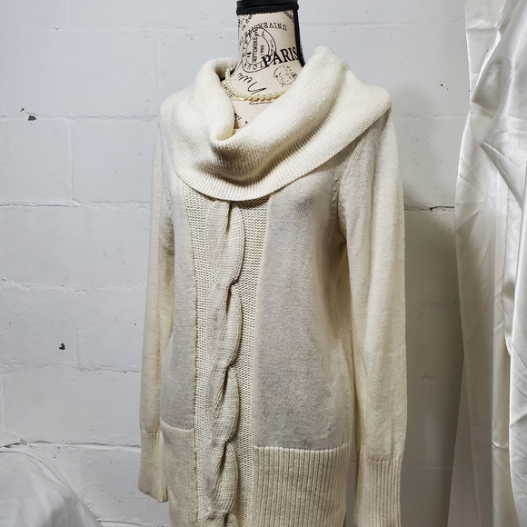 INC International Concepts Women's Knit Tunic Sweater. Large, Buttercream F-172 - Picture 2 of 11